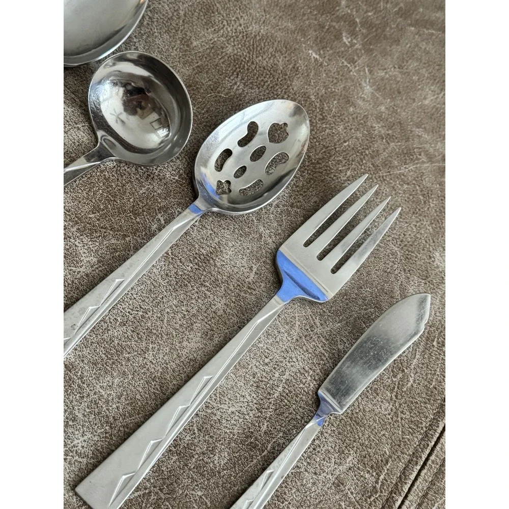 NSCO (National Stainless) Japan Sea Cliff Pattern MCM 6 Pc‎ Hostess Set Rare